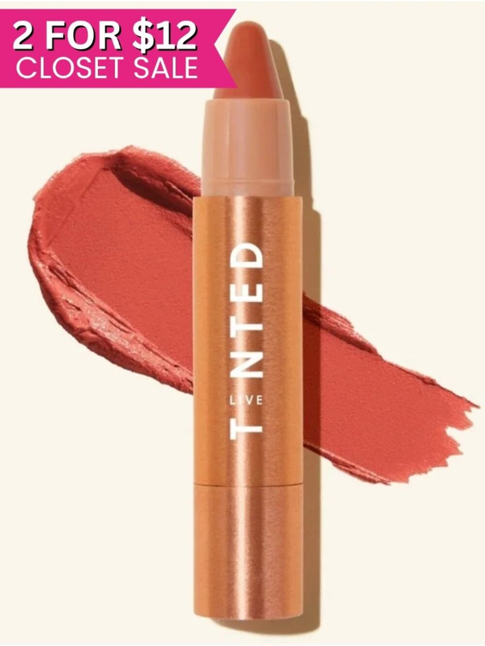 Live Tinted Huestick Coral Orange Blush Eye Shadow Stick Lipstick Balance